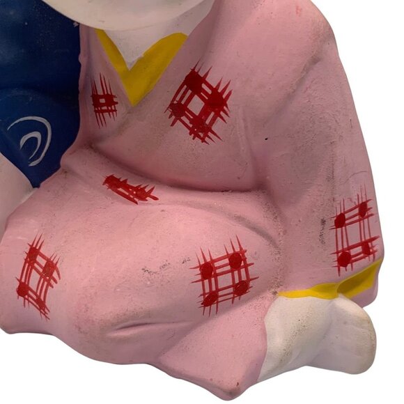 Japanese Figurines Hakata Doll Association Boy Girl Doll Resting Bisque Culture - Picture 8 of 12